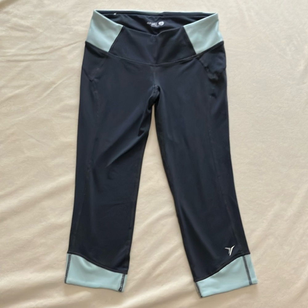 Grey and Light Blue Athletic Leggings